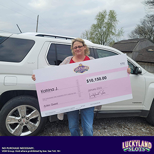 Katrina Jameson Lucky Duck winner who won playing slots games at Luckland slots.